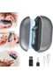 Electric Automatic Nail Clipper,Fingernail Cutter and File 2 in 1 Design, Nail Scraps Storage,USB Rechargeable Safety Fingernail Trimmer for Baby, Kids, Seniors and Adult (Black and Grey)