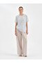 Women's Jacquard Fabric Oversized Tshirt with Stone Detail on the Front