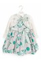 Girl's Lace Embroidered, Lined, Detachable Bow and Brooch Detailed Stone-Embellished Dress Birthday, Special Occasion - 4