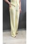 Women's High Waist Palazzo Pants and Vest Knitted Fabric Top and Bottom Set - 3