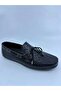 Black Lace-Up Men's Genuine Leather Loafer - 2