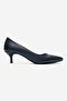 Jalen Navy Blue Genuine Leather Women's Low Heel Shoes - 4