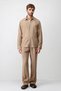 Beige Linen Blended Relax Fit Men's Shirt - 3