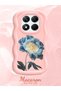 Redmi Note 14 Pro 4g Compatible Case Camera Protector Pink Silicone Couple Phone Case Floral Pattern - 2
