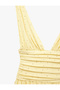 Slim Fit Gathered Sleeveless Deep V Neck Rhinestone Sparkle Mini Dress - 8
