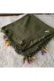 Handmade Rainbow Spring Beaded Crochet Border Writing Edge Cheesecloth Yemeni Dowry Bag Circle - 5