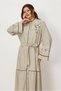 Embroidered Linen Dress with Belt 46481 - 2