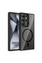 Galaxy S24 Ultra Case with Camera Stand, Magsafe Supported, Transparent Back, Silicone Senk - 5