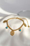 Steel Anklet with Dangle Detail, Natural Stone Anklet Models, Adjustable - 3