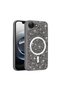 iPhone 16E Case Glittery Diamond Stone Magsafe Camera Raised Silicone Vrdr - 5
