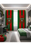 Red Green Double Winged Children's Room Background Curtain