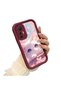Xiaomi Mi 12 Lite Compatible Case Camera Protector Claret Red Silicone Couple Phone Case Cat Pattern - 3