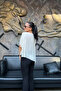 Women's 100% Cotton Asymmetrical Cut Flowy Cape Blouse Sun418 - 5