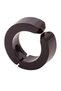 Punk clip-on earring, solid wide ring, simple