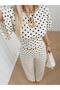 Women's Polka Dot Two-Piece Set Crop Blouse Wide-Leg Pants Comfortable Fit Summer Stylish Set - 4