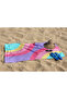 Colorful Rainbow Patterned Cotton Digital Printed Girls' Beach and Seaside Towel - 4