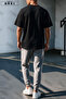 Trust Issue Printed Oversize T-Shirt & Gray Pants Tracksuit Set - 2