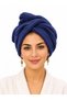 Midnight Blue Welsoft Soft Buttoned Hair Cap