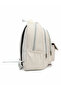 Beige Unisex Daily School Backpack, Water Resistant, Multiple Compartments, Laptop Compartment - 3