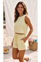 Cotton Muslin Crop-Shorts Double Set - 2