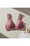 Women's Lace Front Snap Breastfeeding Bra Cherry Color Bb2718 - 2