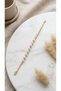 Women's Gold Color Pearl Detailed Geometric Chain Bracelet – 316L Stainless Steel - 2