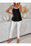 Minimalist and Stylish Women's Sleeveless Crew Neck Basic Viscose Blouse - 5