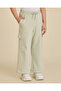 Girls Pale Green Cargo Pocket Track Pants
