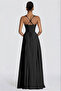 Women's Black Special Design Long Corset Dress 1026-221850 - 3