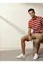 STRIPE KNITTED CREW TEE - 2