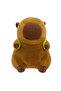 Capybara Kapibara Plush Toy Sleeping Companion Turtle Bag Green Sulfate Soft Cute 33 cm Brown Decorative Gift - 3