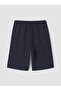 Ozmarka New Season Navy Blue Elastic Waist Regular Fit Boys' Shorts - 3