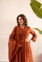 Mul Chanderi Gathered Anarkali Kurta Set for Women | Kurta Pant Dupatta Set | Ethnic Indian Wear | Indian Traditional Wear | Festive & Party Wear - 7