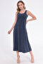 Sleeveless Skirt Bell Model Pique Modal Dress