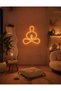 Yoga Meditasyon Figürlü LED Neon Duvar Tablosu | Amber Aydınlatmalı Modern Dekor | Salon - 5