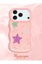 iPhone 17/18 Pro Max Compatible Case Camera Protector Pink Silicone Couple Phone Case Star Pattern - 2