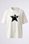 The Weeknd_55 Design Printed Oversize White T-Shirt
