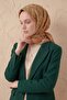 وشاح ناعم بنمط هندسي برتقالي فاتح 90x90 - 3