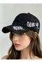 Unisex Black Never Give up Embroidered Baseball Hat Adjustable Vintage Streetwear Sport Cap - 6