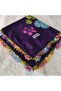 Handmade Needlework Writing, Scarf, Yemeni, Mevlit Cover, Head Cover, 4 Sides Embroidered, 100% Cotton, 100*100cm - 7