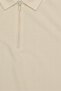 Men Regular Fit Herringbone Short Sleeve Polo Shirt, Cream - 5