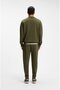 Men's Cotton Interlock Fabric Round Collar Logo Khaki Sweatshirt - 4