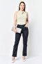 Women Slim Fit Allover Print Stretchable Jeans, Navy - 2