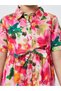 Girls Floral Print Shirt Dress - 3