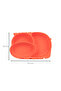 Mys34005-2 Silicone 3-Compartment Non-Slip Baby Food Plate Red 14*21cm - 4