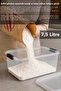 7.5Lt Elora Organizer Box - Lockable Lid Kitchen Organizer Grains Food Storage Container Transparent - 4