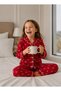 Girl's Heart and Lip Patterned Buttoned 100% Cotton 2-Piece Pajama Set (Mother and Child Sold Separately - Price Is for One Product) - 5