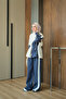 Women's Double Color Hooded Set Navy Blue - 4