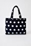 Women's Black Polka Dot Shopper Tote Bag - 3