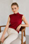 Women's 100% Viscose Half Turtleneck Sleeveless Blouse I Comfortable Fit Sleeveless Blouse I Flexible Minimal Sleeveless Basic Blouse I Women's Bodysuit I Standard Size - 5